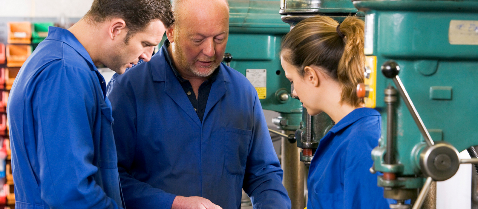 Engineering Management professionals in a factory