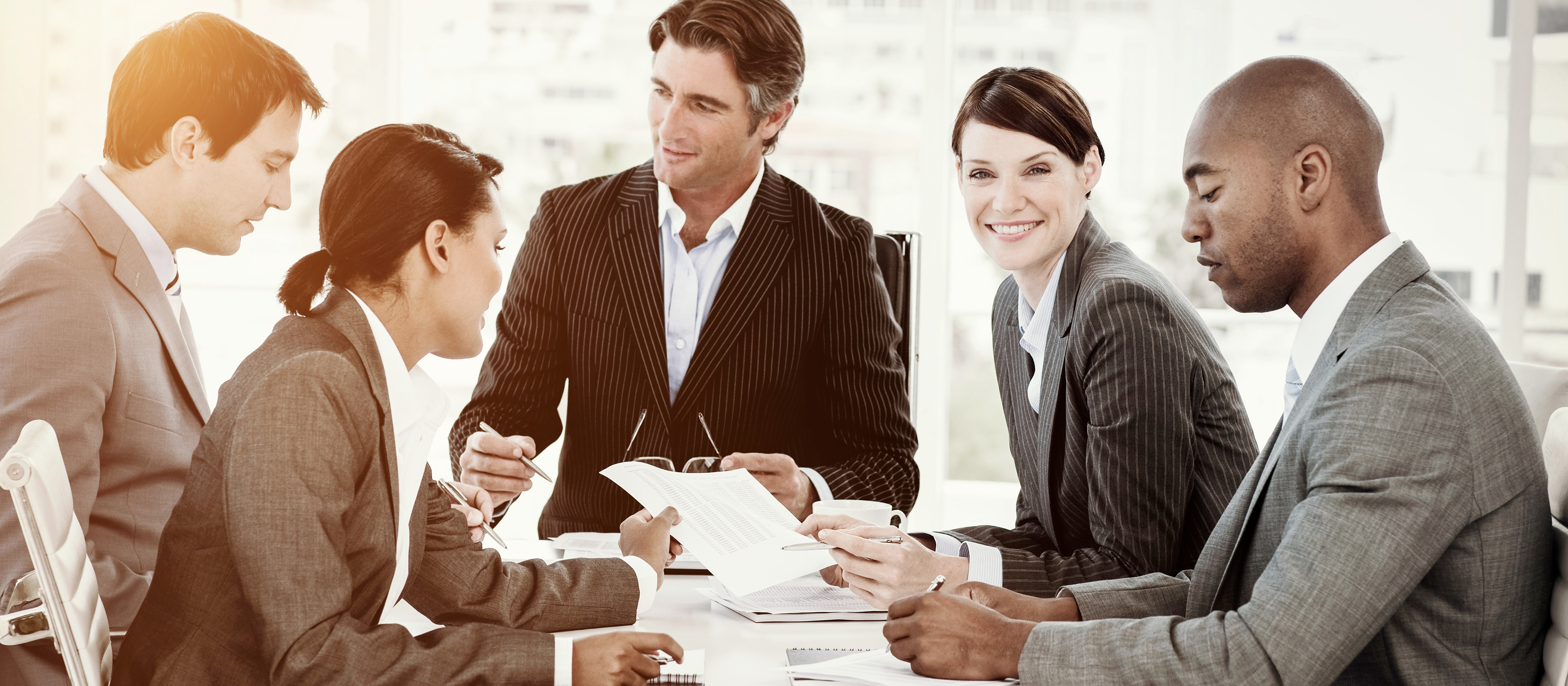 Group of business professionals working