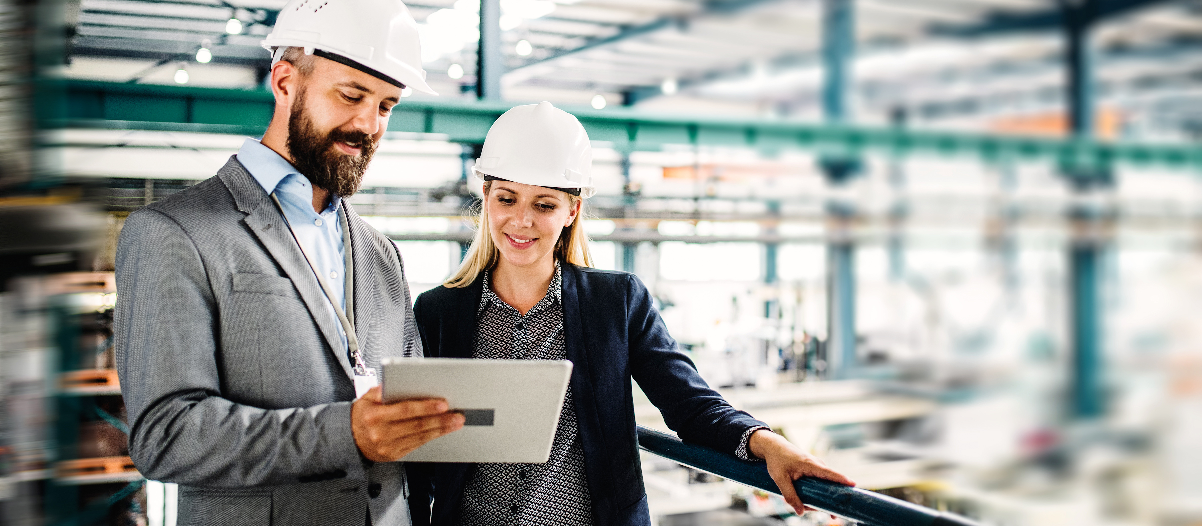 Industrial engineers on a job site
