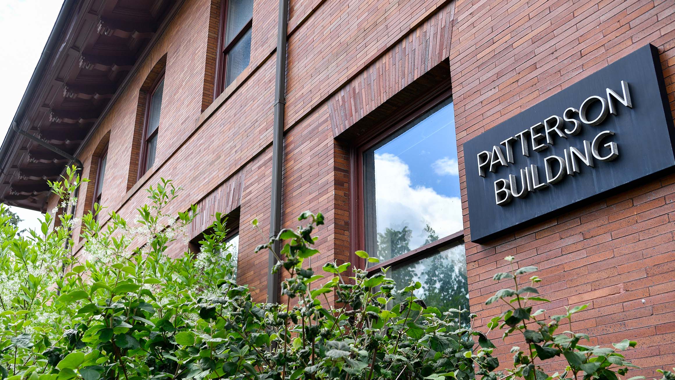 The Patterson Building's sign is shown.