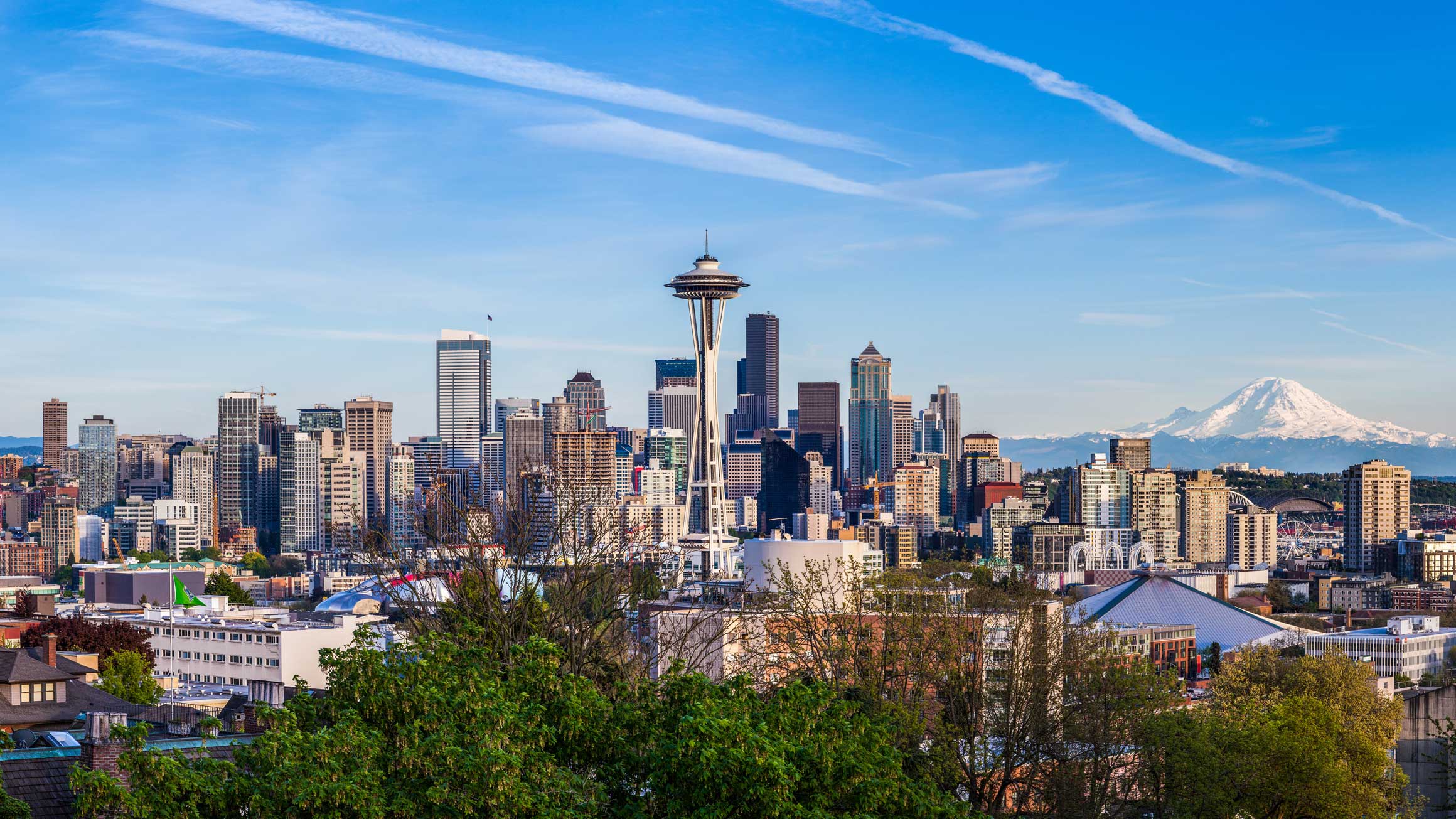 A photo of the Seattle skyline