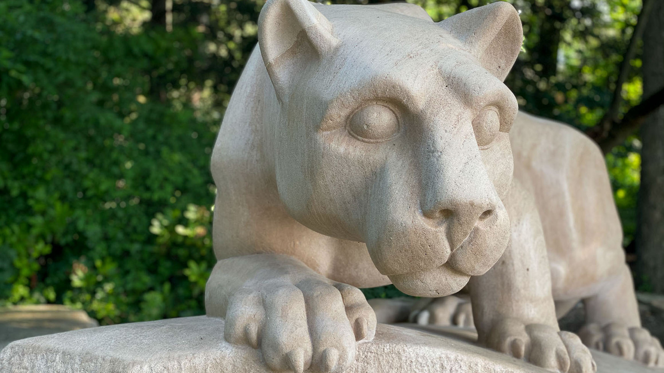 The Nittany Lion Shrine is seen