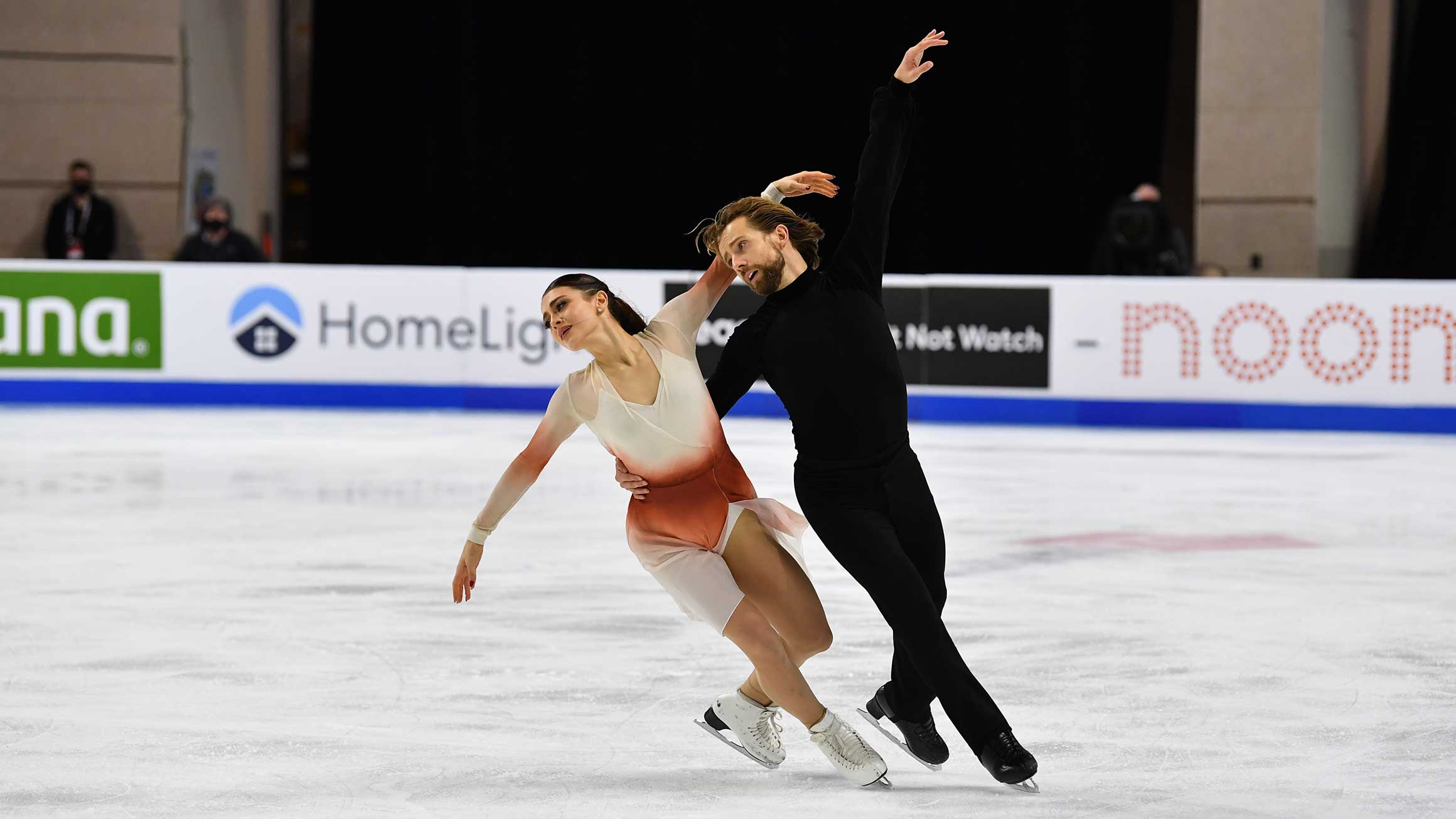 Kaitlin Hawayek and partner, Jean-Luc Baker.