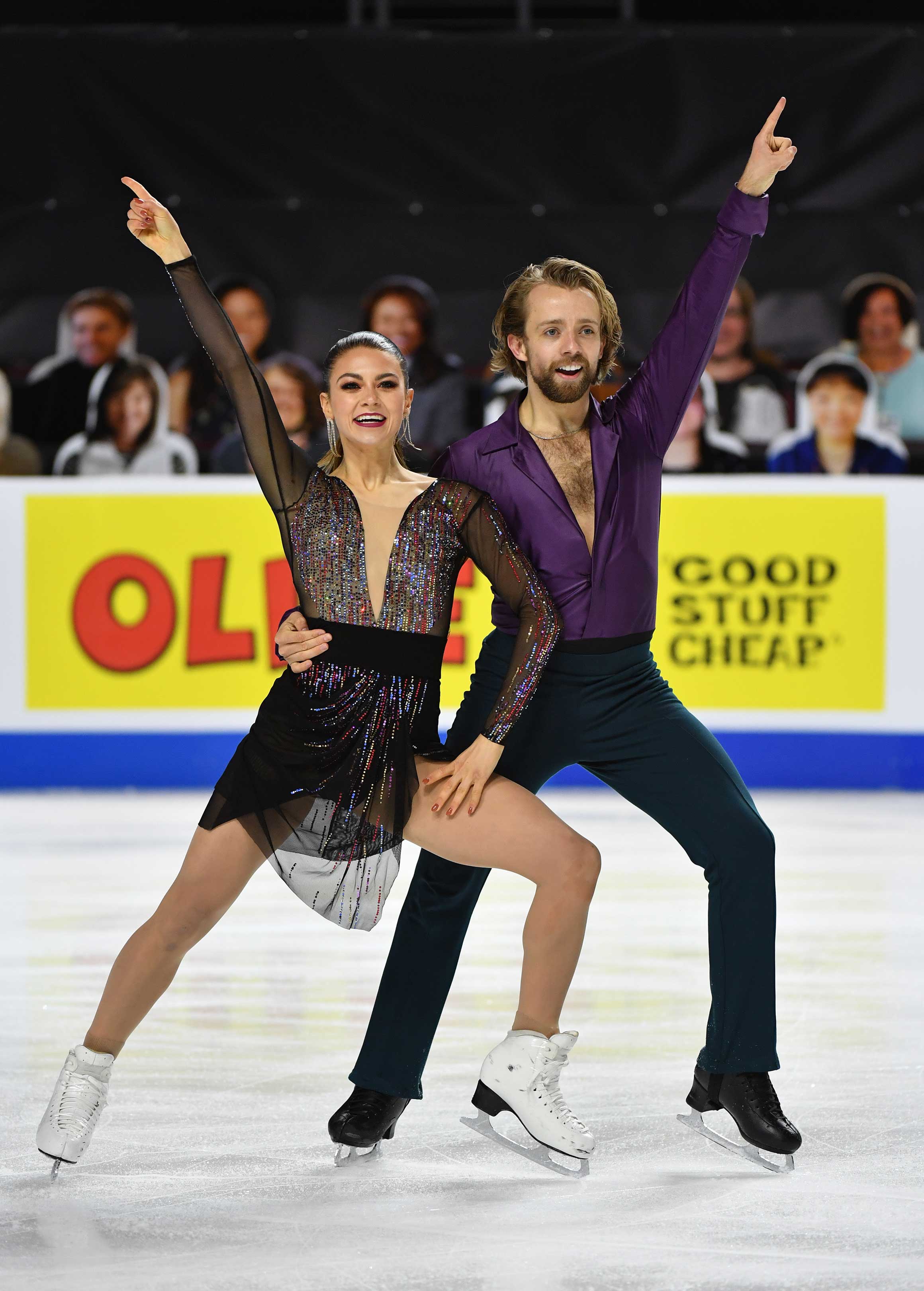 Kaitlin Hawayek and partner, Jean-Luc Baker.