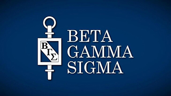 The logo for Beta Gamma Sigma is shown.