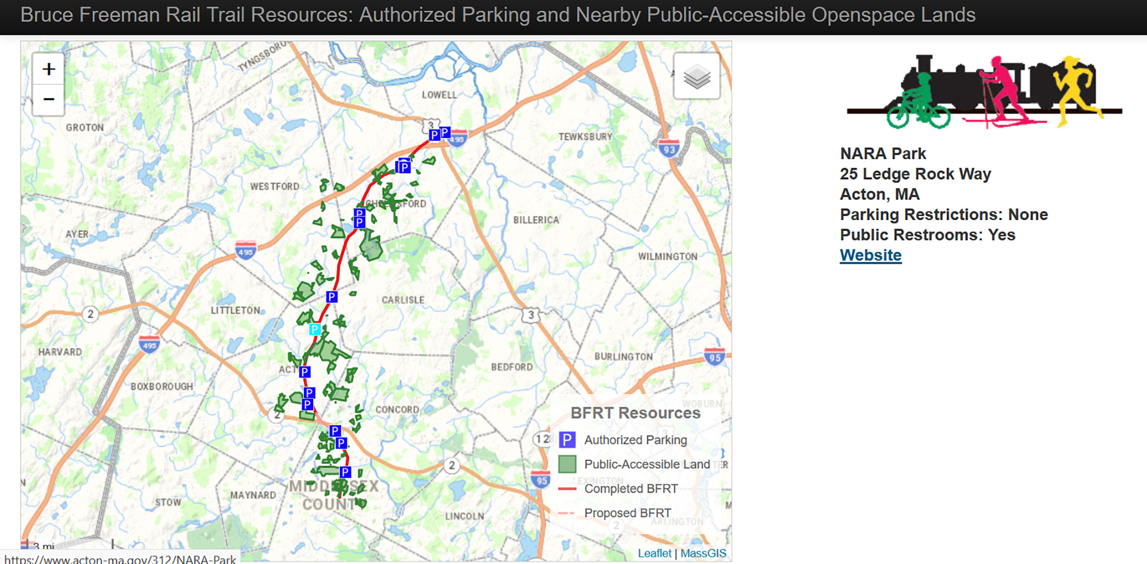 A map shows the route of a bikepath