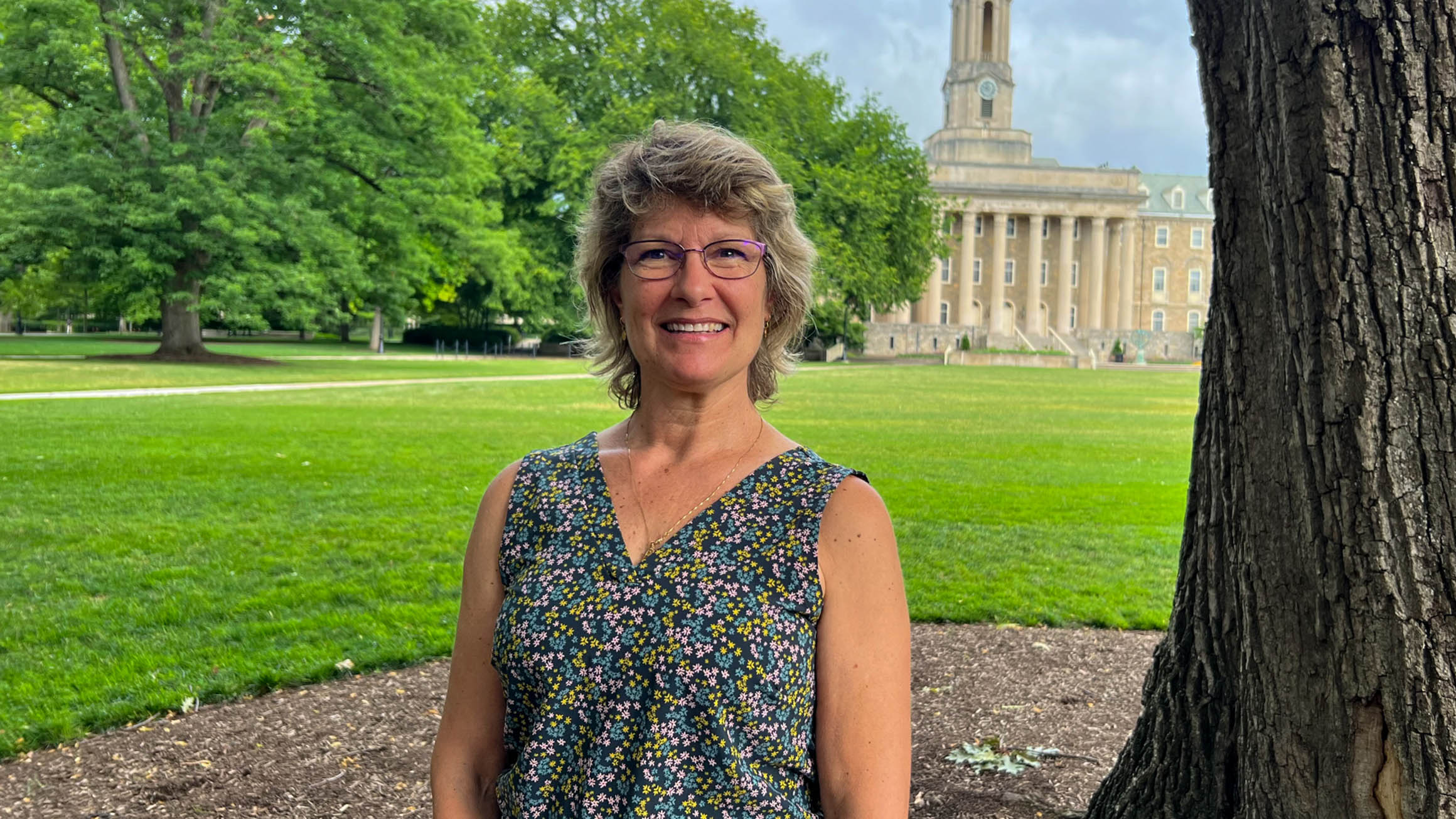 Dannielle Kroczynski with Old Main in the background