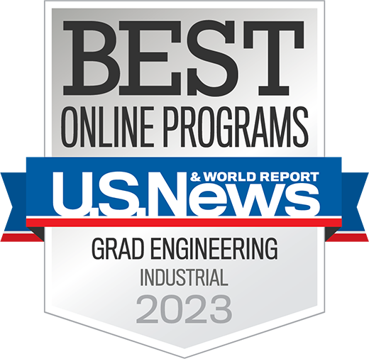 US News and World Report graduate engineering industrial badge