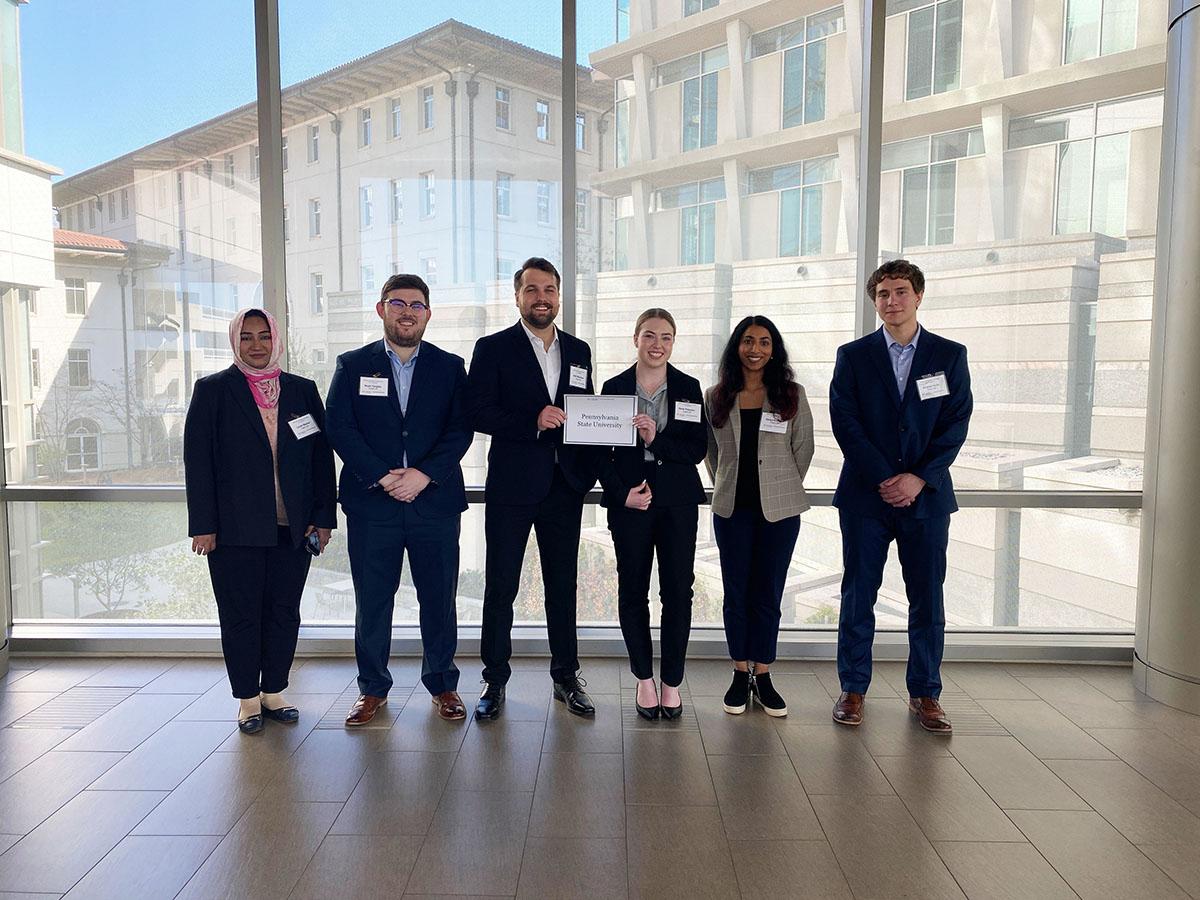 Penn State students Laraib Mazhar, Noah Yeagley, Seth Wilkinson, Belle Peterson, Deepa Kadidahl and Andrew Yeich competed in the Emory Morningside Global Health Case Competition in Atlanta on March 18, 2023.