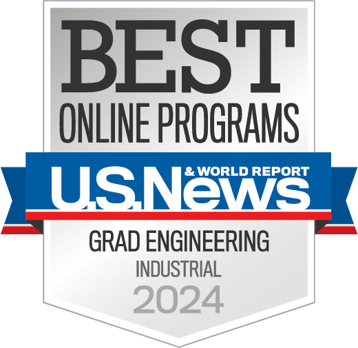 US News and World Report graduate engineering industrial badge