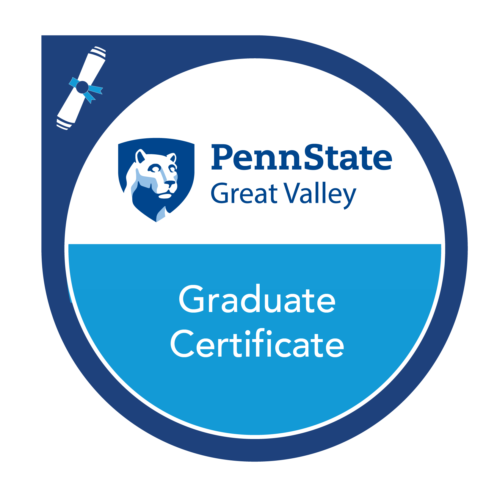 Penn State Great Valley Graduate Certificate Credly Badge