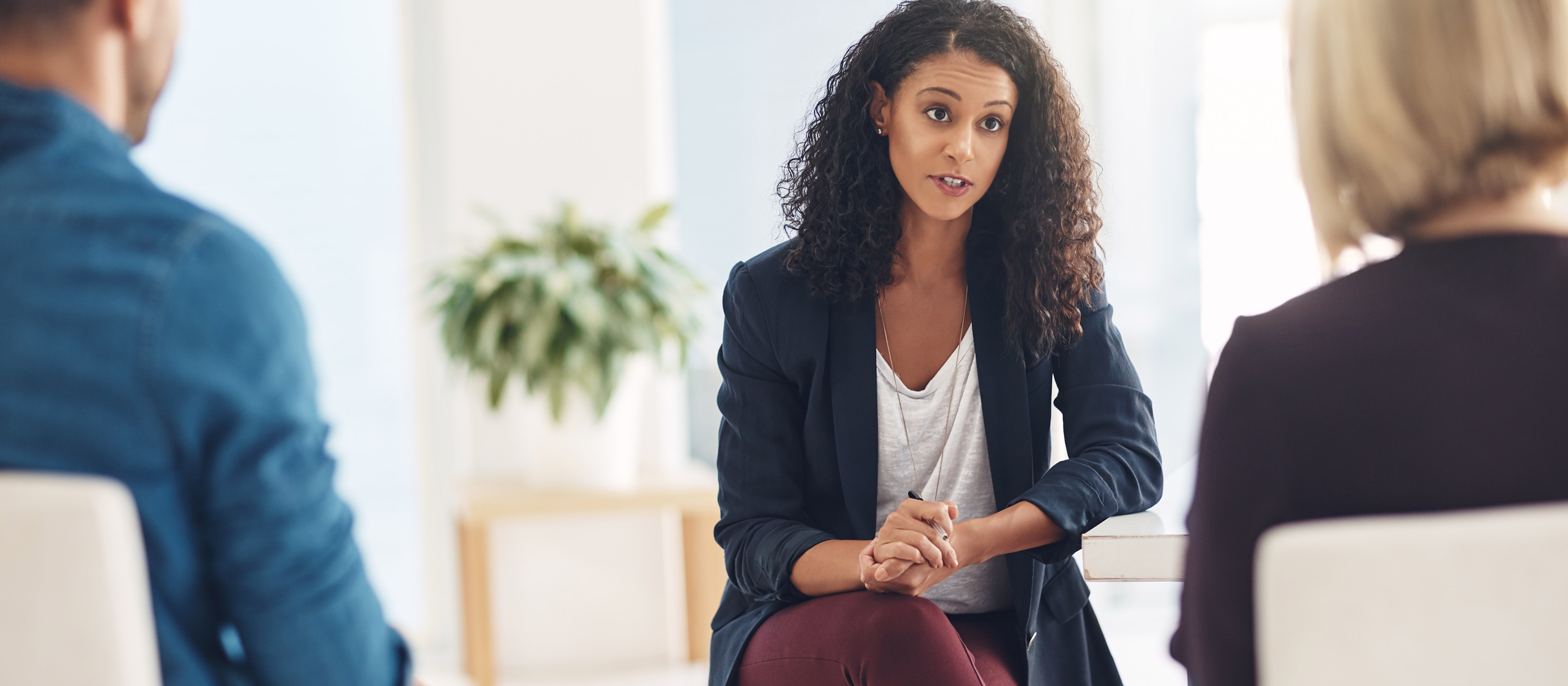 woman conducting a meeting 