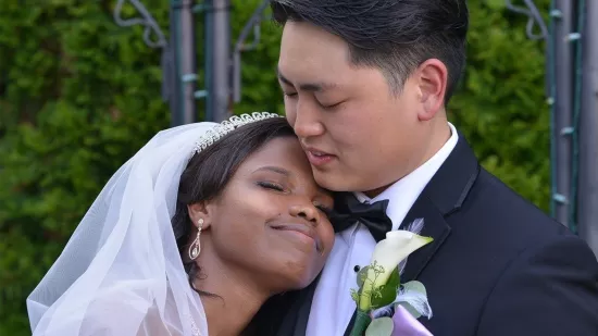 Andy Park and his wife on their wedding day.