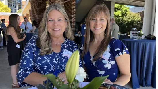 Stacey Dorang Peeler and Michelle Rockower, who manage online programs for Penn State Smeal, are pictured