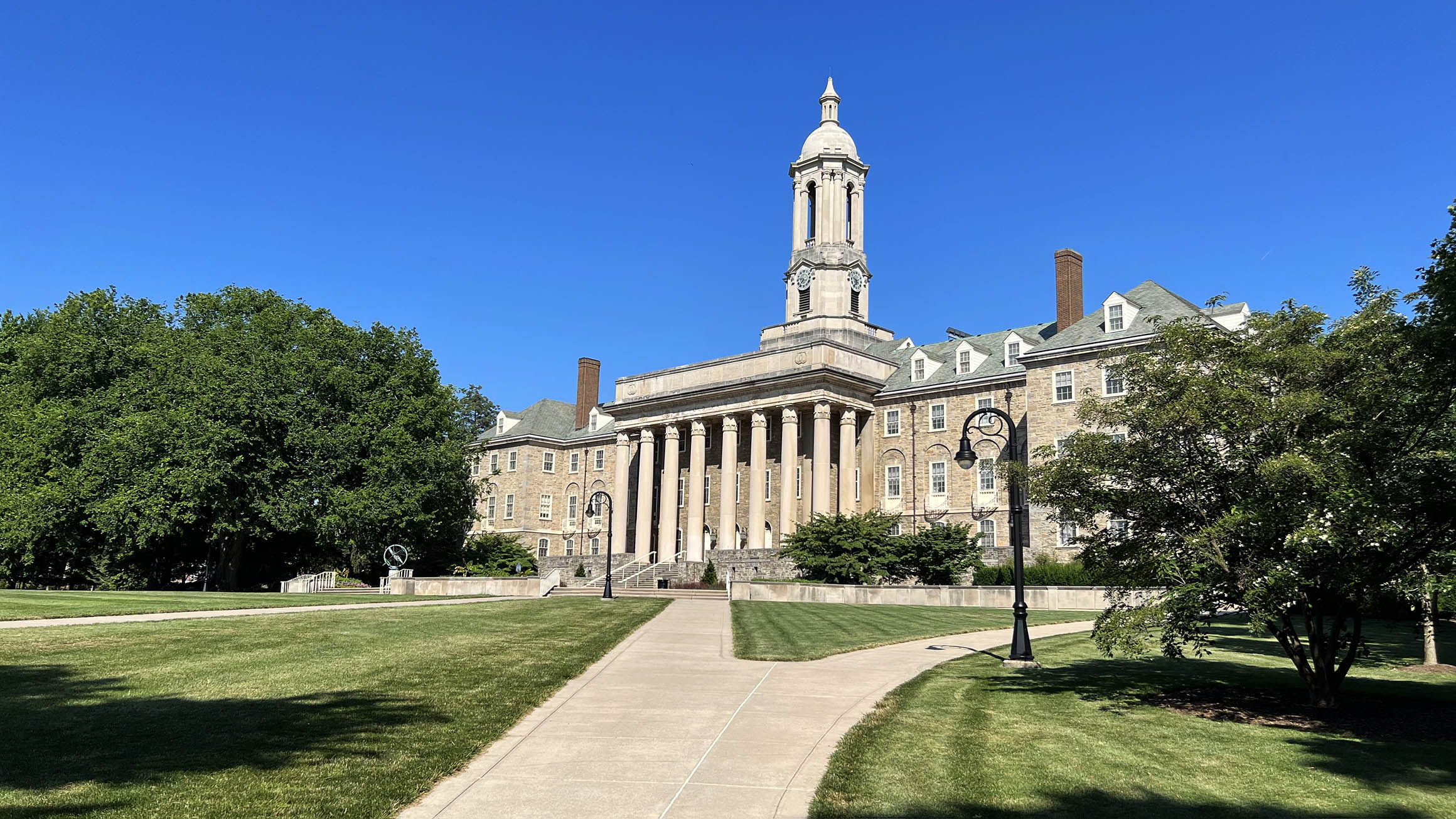 Old Main at Penn State from a distance